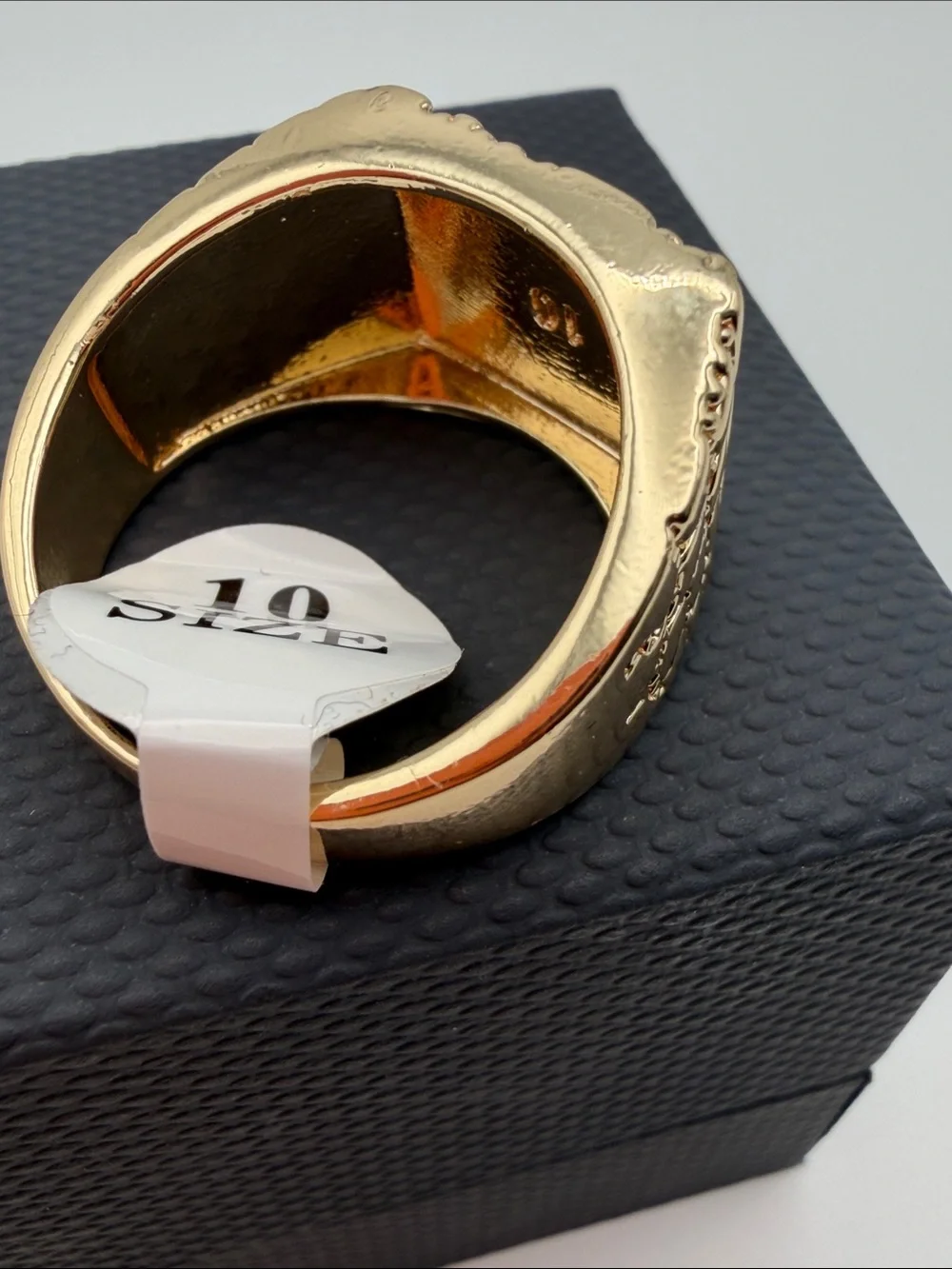 New- Men’s Oro Laminado Gold Filled Napoleon Royal Nugget Ring Size 10